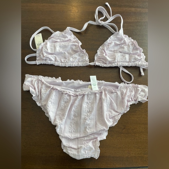 2/$20 🏷️ 💗 NWT Aerie Eyelet Cheeky Bikini set XL - Picture 9 of 11